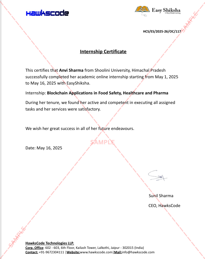 Sample Certificate 2